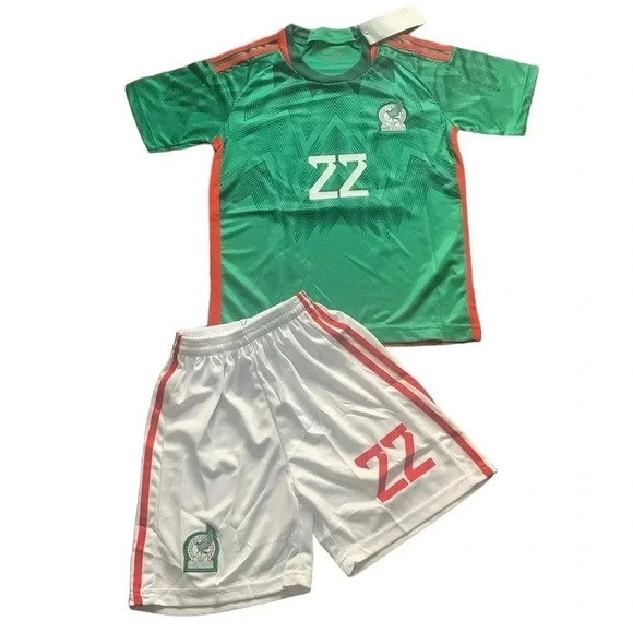Mexico Lozano SoccerJersey & Shorts Set #22 Home 2022/23 Size Medium New - Picture 8 of 8